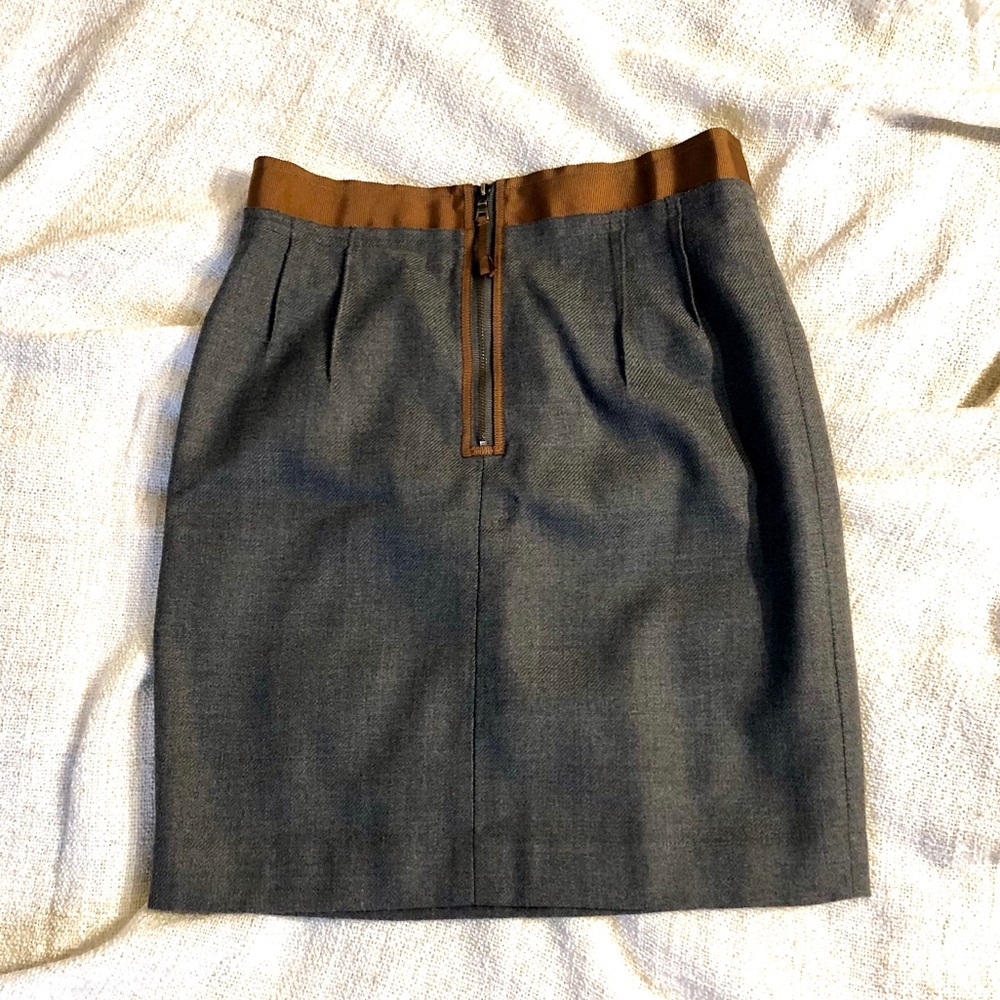 Loft Grey Wool Pencil Skirt, 2P - Picture 2 of 3